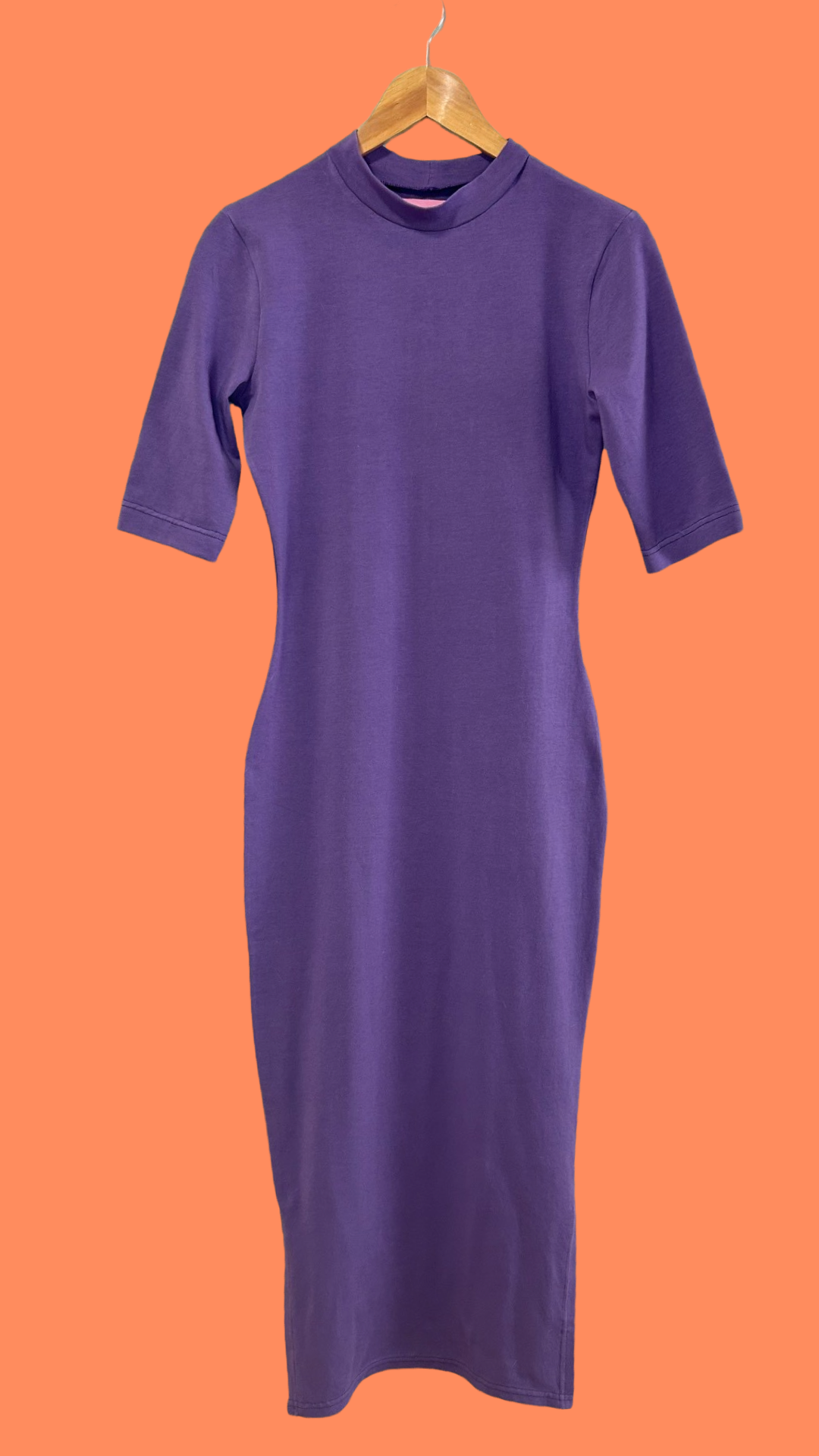 Purple Crewneck Jersey Dress (M)