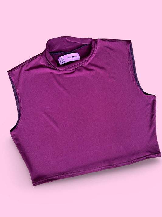 Sleeveless Crop Top w/ Turtleneck (L)