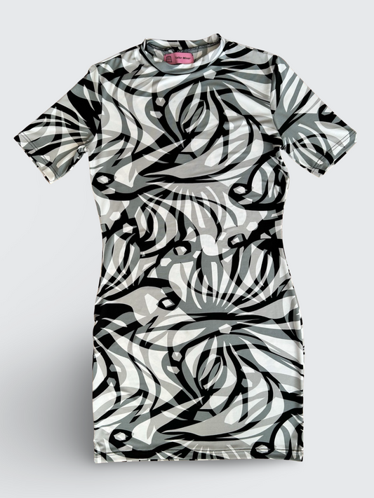 Graphic Print Jersey Dress (L)