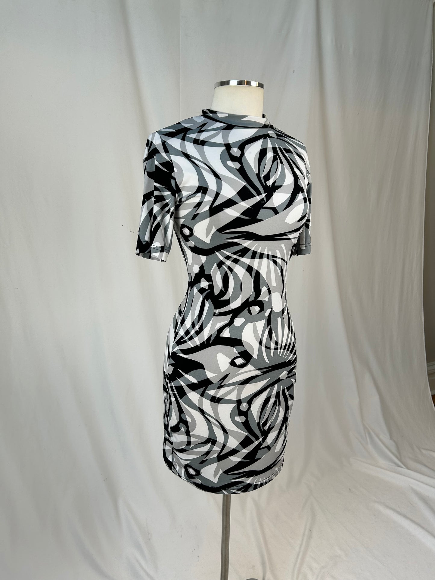 Graphic Print Jersey Dress (L)